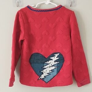 Girls' Red Heart Patch Pullover Top